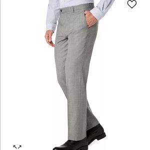 Men's Classic-Fit Wool Stretch Suit Pants - Light Gray 42x30